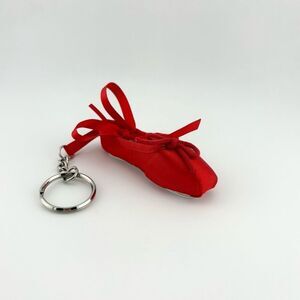 Satin Ballerina Shoe Keychain in Red NWOT
